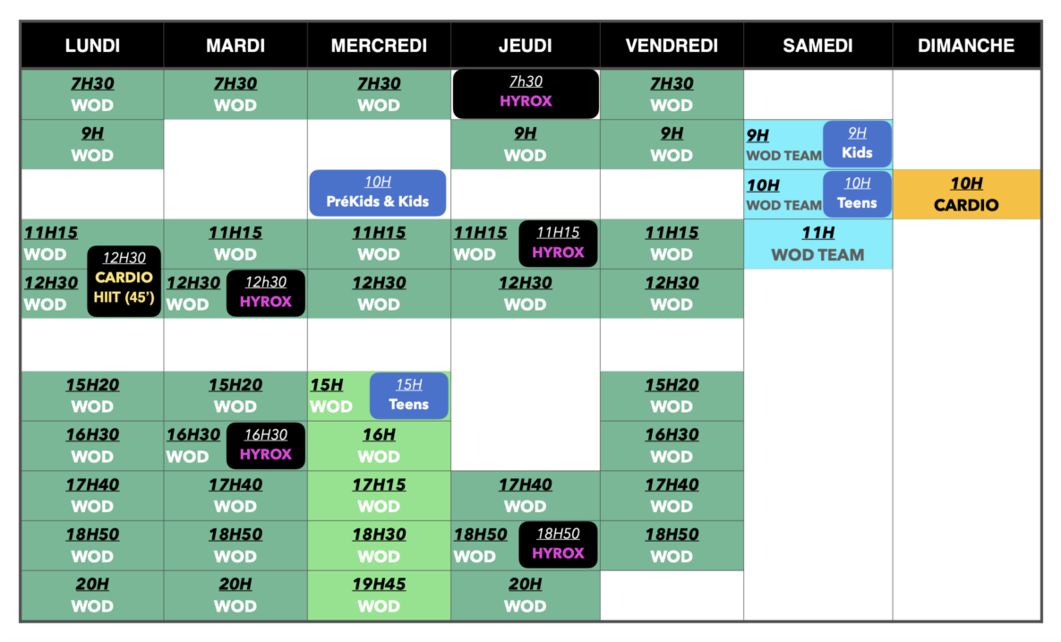 planning complet saison 2024-2025